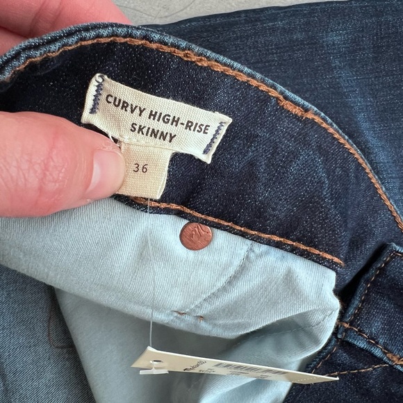 MADEWELL Curvy High-Rise Skinny Jeans Tarren Wash Plus Size 36 - NWT - Picture 8 of 14